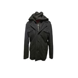 Buffalo David Bitton black button and zipper jacket, size medium